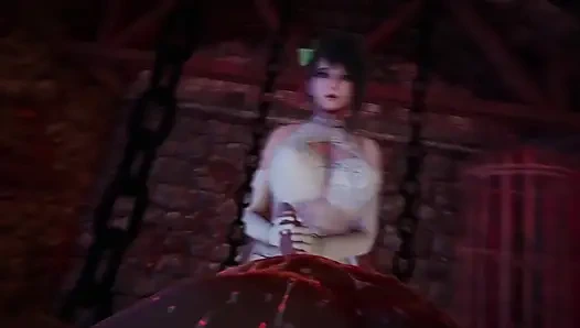 B016 Slave Being Fucked From Front to Back by a Dildo