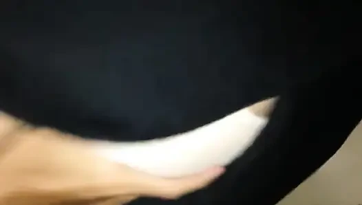 My big cock gets sucked and fucks a big tits girl in a hijab, and I cum on her face.