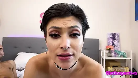 SlutInspection - Dan ravages Brooklyn Gray's holes with his wife's blessings.