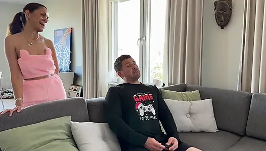 Perfect Wife: I Get to Fuck Her Ass if I Win Against Her Playing Video Games