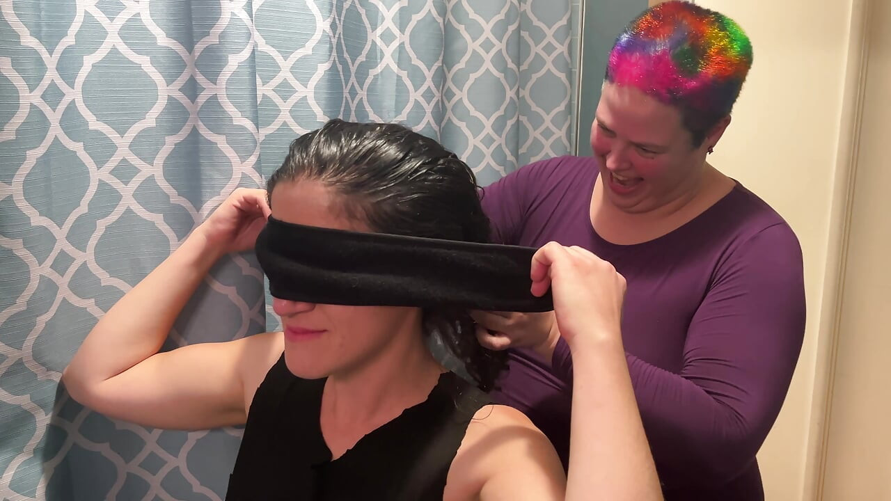 Feeling around in the dark - Blindfolded lovers meet for the first time - Cliff Media Productions