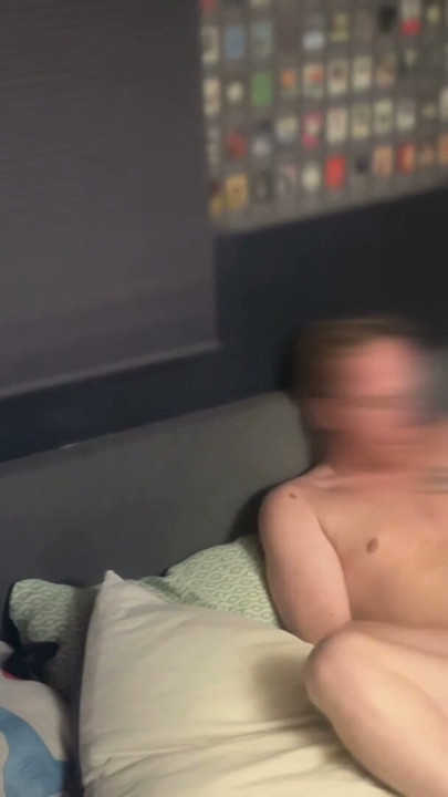 Sexy naked german uncut straight white guy is caught jerking off by the window, punching his balls and cumming solo | Clip 1