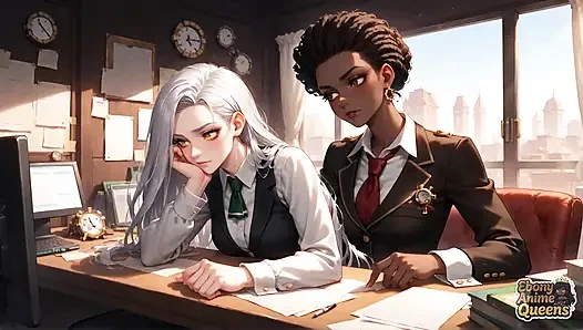 Sultry Ebony Conformity and Darkly Sweet Office Domination!