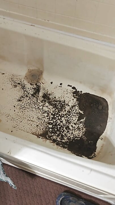 Cleaning Mud and Bathroom Chores Nude