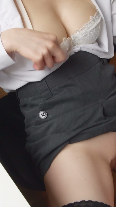 sexy at work, my boss can't resist to fuck me hard, and I can't resist to his big cock, he cum on me | Clip 2