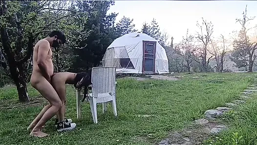 Part 2 - Desi outdoor sex with a stranger girl in the jungle.