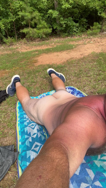 Nude sunbathing