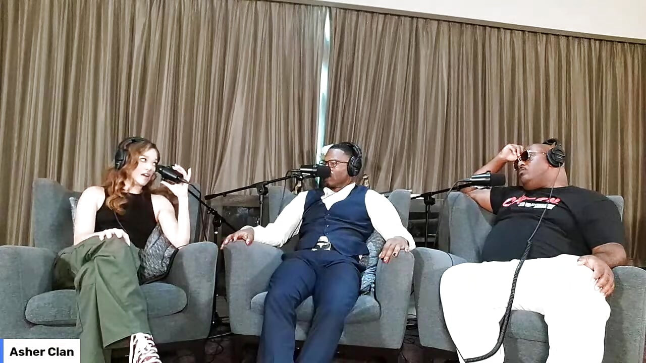 케이티 쿠시, 제이미 녹스, Mrflourish 팟캐스트 Asherclantv와 함께하는 성인 연예인 소파 토크