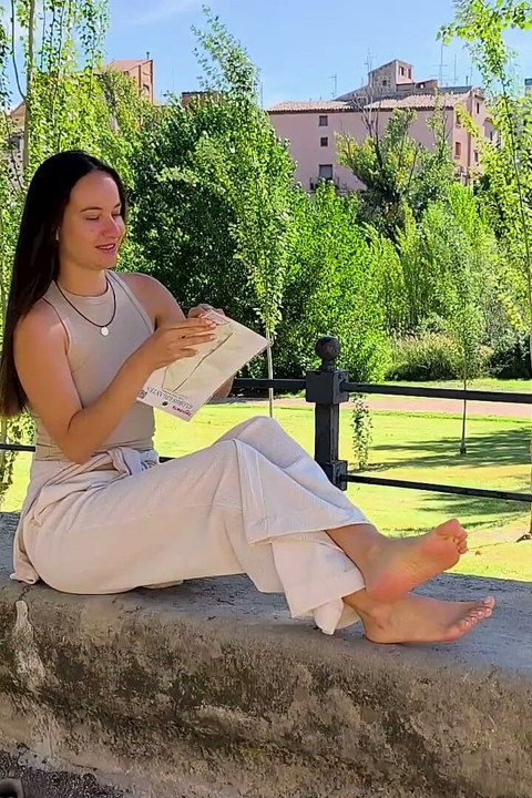 Inflating and Popping Them with Bare Feet Outdoors