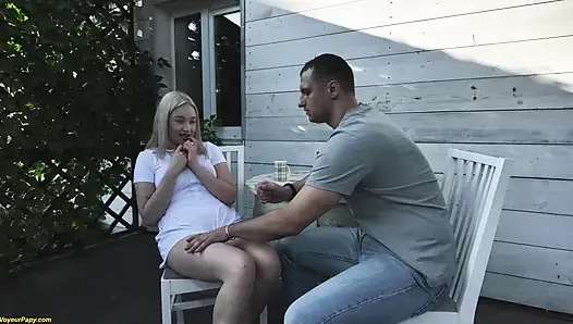 a horny voyeur grandpa licking my wife