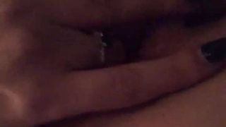 Rubbing her clit for me