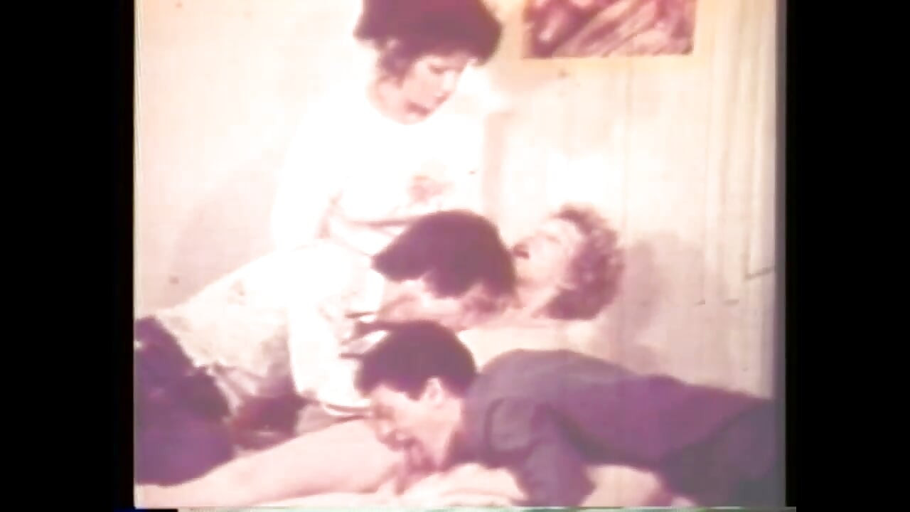 American Vintage Porn From the Seventies with a Brunette Getting Fucked by a Huge Monster Cock That She Can't Keep in Her Mouth