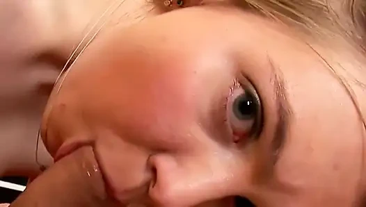 Whore with perfect tits loves to suck cock before getting drilled deep