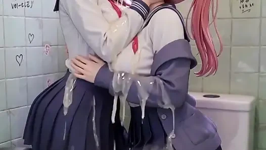 Kız öğrenci öpüşüyor cosplay anime derlemesi