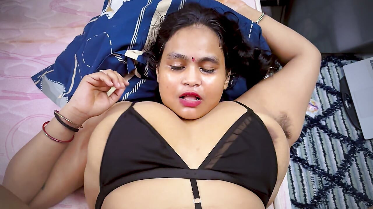 Husband Returns From Duty, Wife in Black Dress Waiting on Bed, Nonstop Sex Hindi