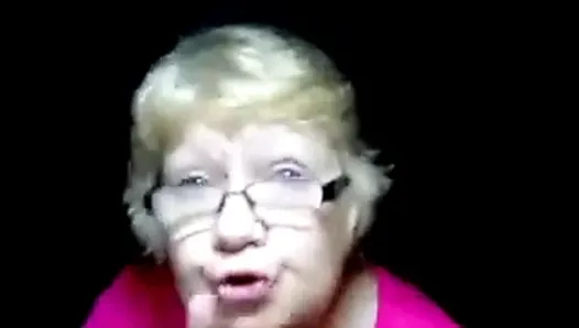 Granny showing tits front cam