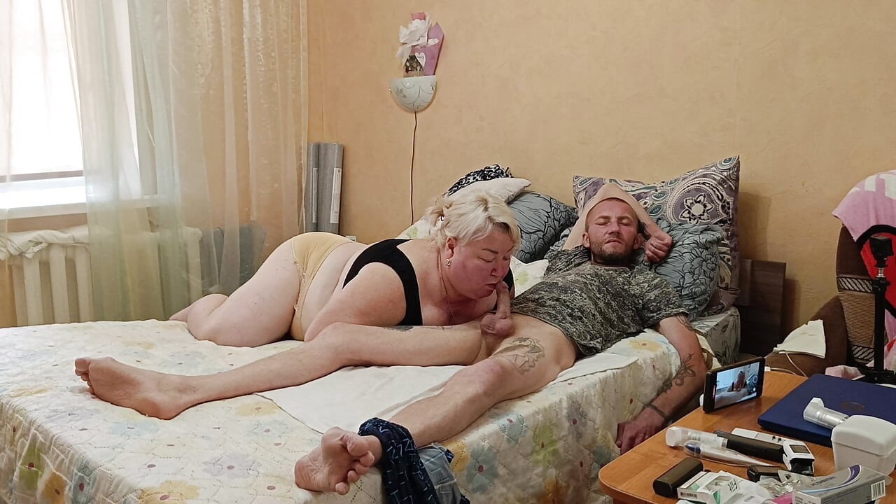 cumshot from a deep blowjob from a neighbor