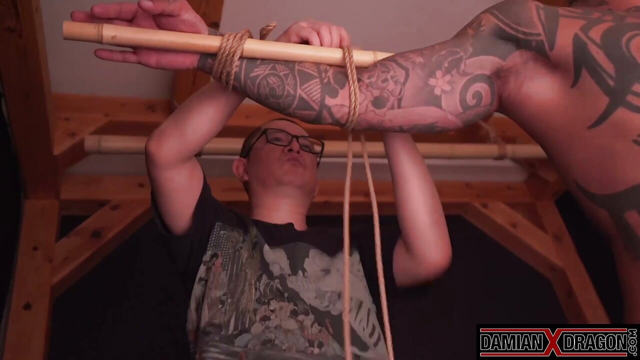 Damian Dragon Stays Quiet As Dominant Mature Man Encho Kinbaku Restrains Him