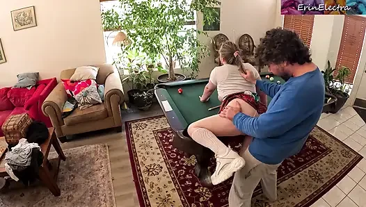 Stepsiblings messing around in the living room get horny and fuck