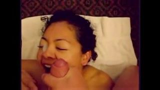 10 moderately loaded but nice mouth-induced amateur cumshots