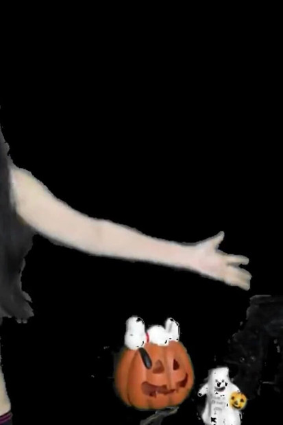 Halloween pumpkin play starring Alexandria Wu