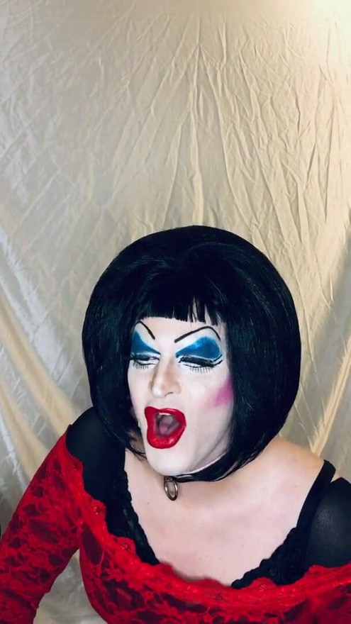 Sissy Slut in heavy makeup please cock on cam! | Clip 2