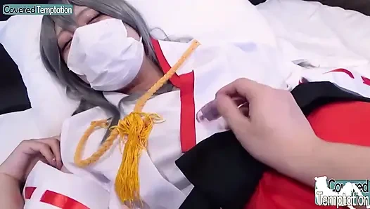 Сырая награда с кримпаем за глубокий минет, жесткий порочный удары, глубокая кульминация
