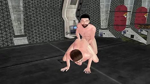Animated 3D Gay Cartoon Porn - Man Fisting Ass Then Standing Fuck in Space Station