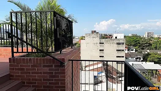 Colombian petite stepsister goes from jacuzzi to bed to suck cock, Naty Delgado - POVLatinGirl
