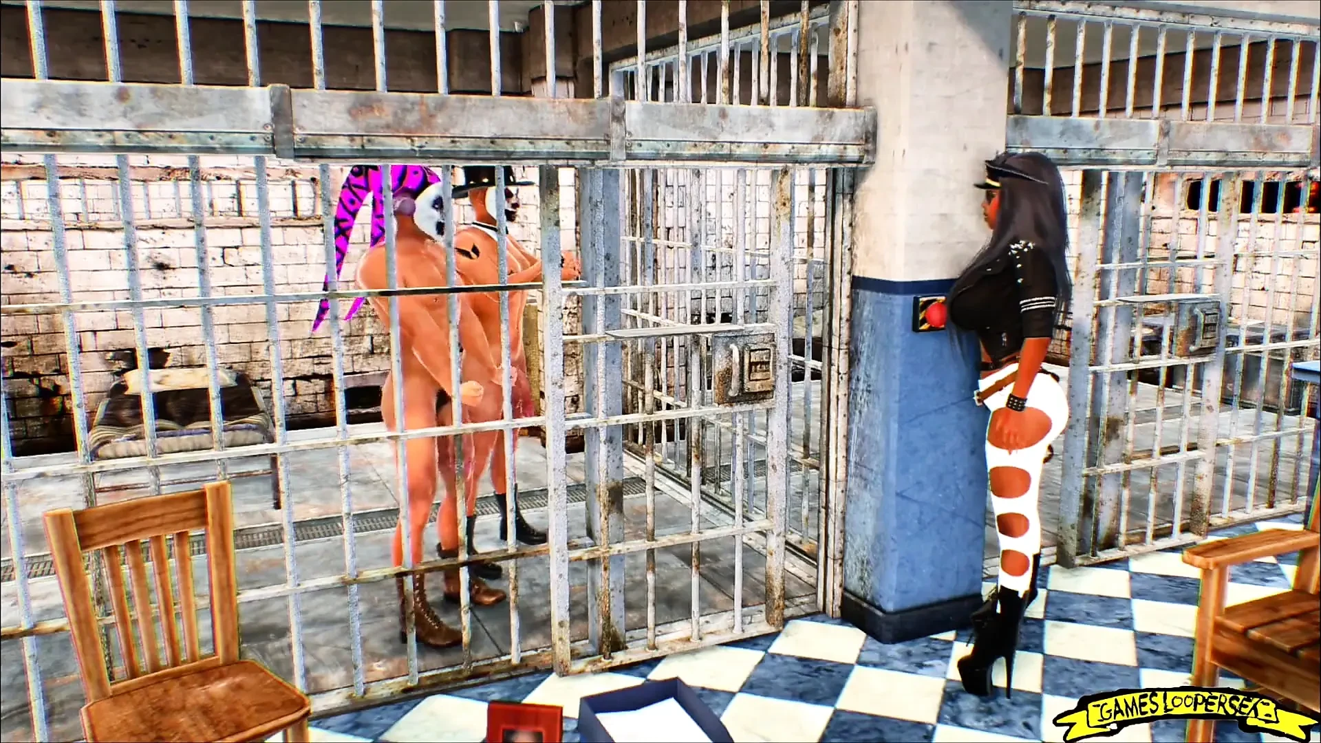 Clowns Escape Jail and Fuck a Cop with a Big Ass 3D Animation