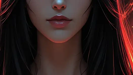 Shadow Assassin Warrior Woman with Jet Black Hair and Amber Eyes Dark Fantasy Portrait Ai Art Slideshow