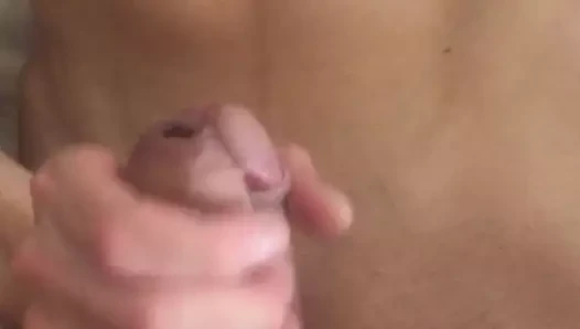 Cock to Cock joint wank of powerful bolts by two Femboys