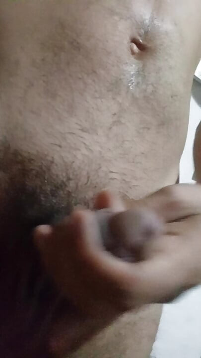 Man came out of the bathroom to get a straw in his room while no one is in his house