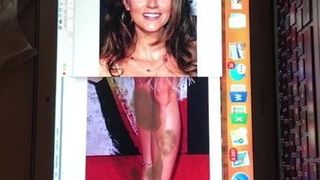 Cumtribute on the feet of Hilarie Burton