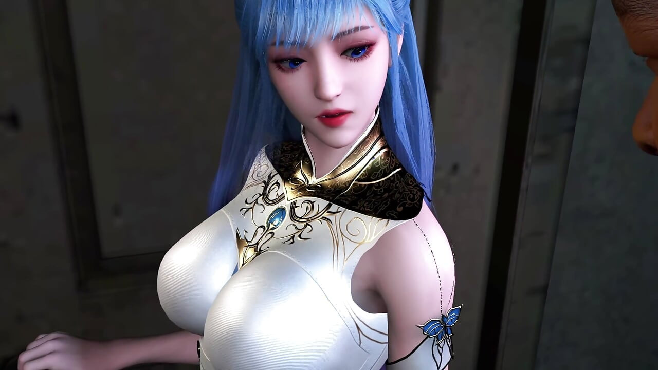 3d - lindo cosplay babe vistiendo sexy vestido engañando con vieja polla