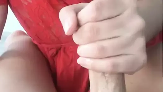My new MILF roommate helps me cum with her hands POV