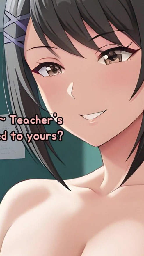 Your horny teacher Sae Chabashira became too jealous! (Sex JOI) | Clip 1