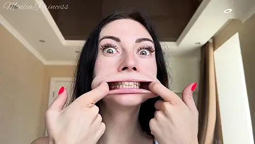 Peregangan mulut & mata besar