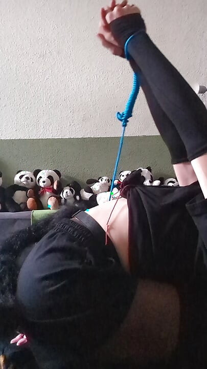 enyoing my hands bound behind my back