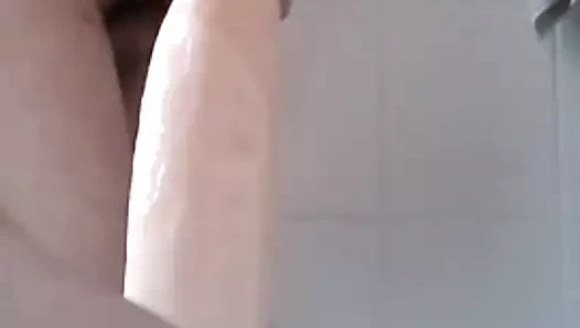 12 inch dildo ride in my bathroom