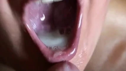 real cumslut swallows