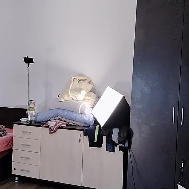Sexy Latina Tries on and Cuts Clothes. Sexy Latina with Hairy