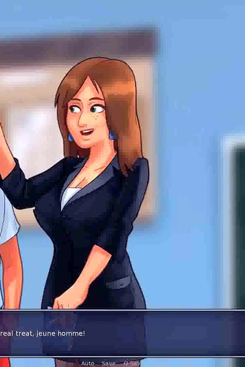 Summertime saga: college guy is having sex with his French professor in her office ep 120