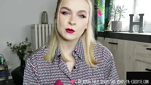 Vends-ta-culotte - çarpıcı Fransız ateşli kız mastürbasyonunuza rehberlik ederek seni aşağılamanın eğleniyor