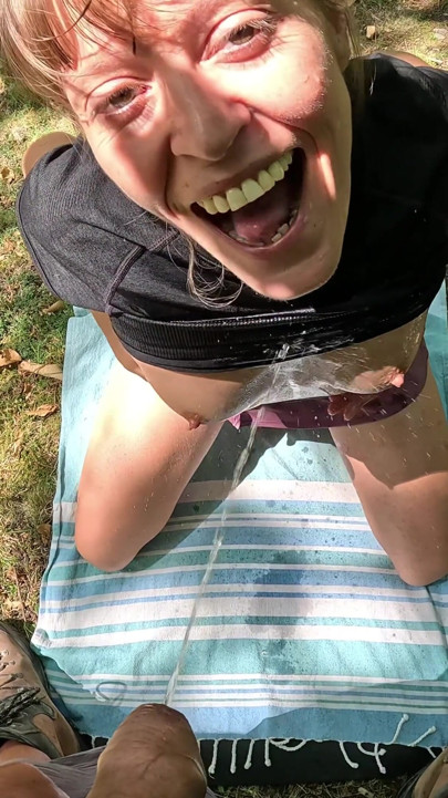 MILF Catches Pervert Masturbating in Public Park Gets Pissed On and Huge Facial Cumshot | Clip 2