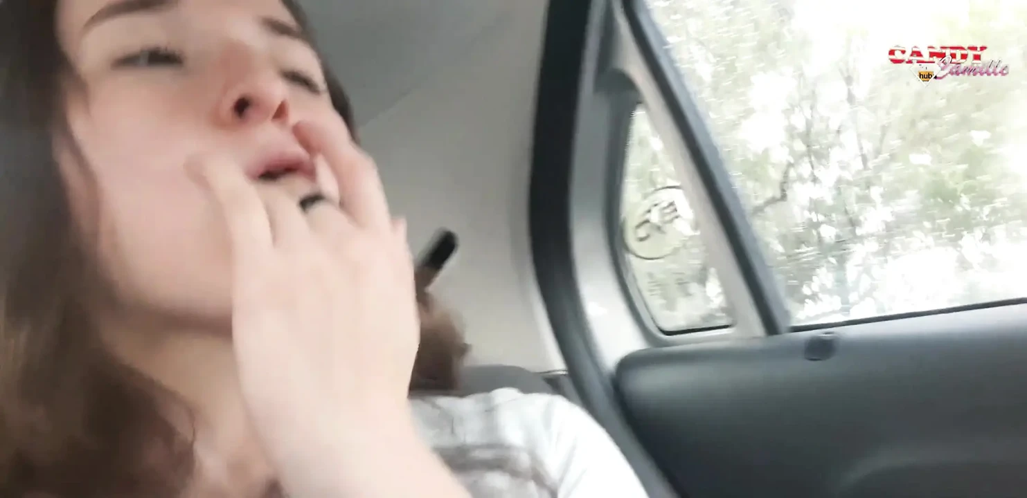 Horny Teen Masturbates in Real Public Uber