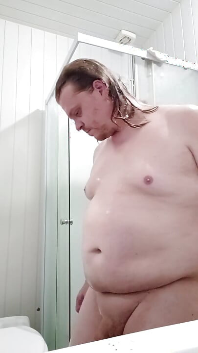 I Wax, Shower, Masturbate, Wick My Feet, Cum and Swallow My Cum in the Shower