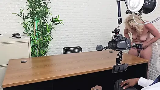 Married Parent Fucks the Principal Huge BBC in His Office