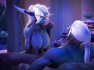 WOW Elf's HUGE Tits Are Only Good For One Thing