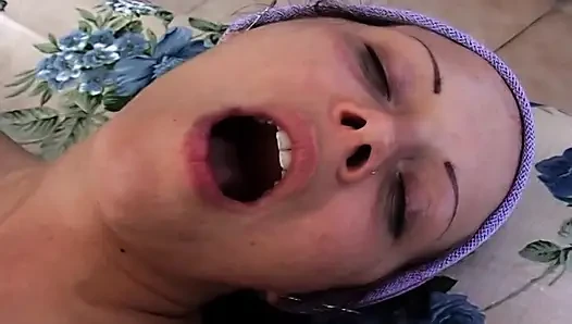 Slut Spreads Legs for Hard Pussy Pounding